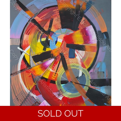 SOLD Abstract Circle and line 166